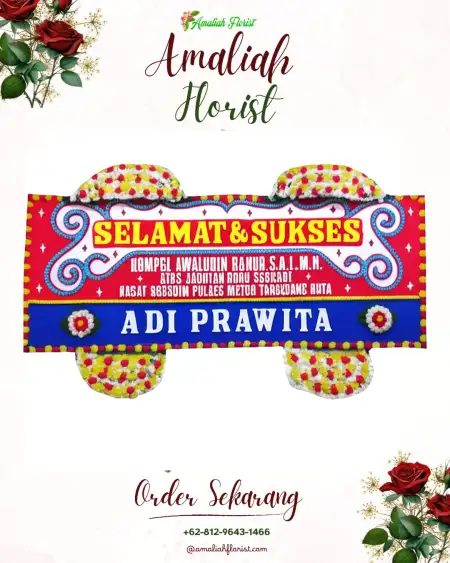 Papan Bunga Ucapan Selamat Lampe