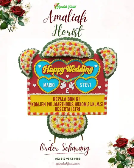 Papan Bunga Pernikahan Lampe